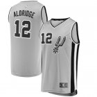 Camiseta LaMarcus Aldridge 12 San Antonio Spurs Statement Edition Gris Hombre